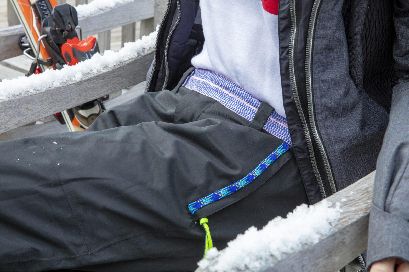 Galon tissé pantalon de ski tirette zip fermeture éclaire SCF