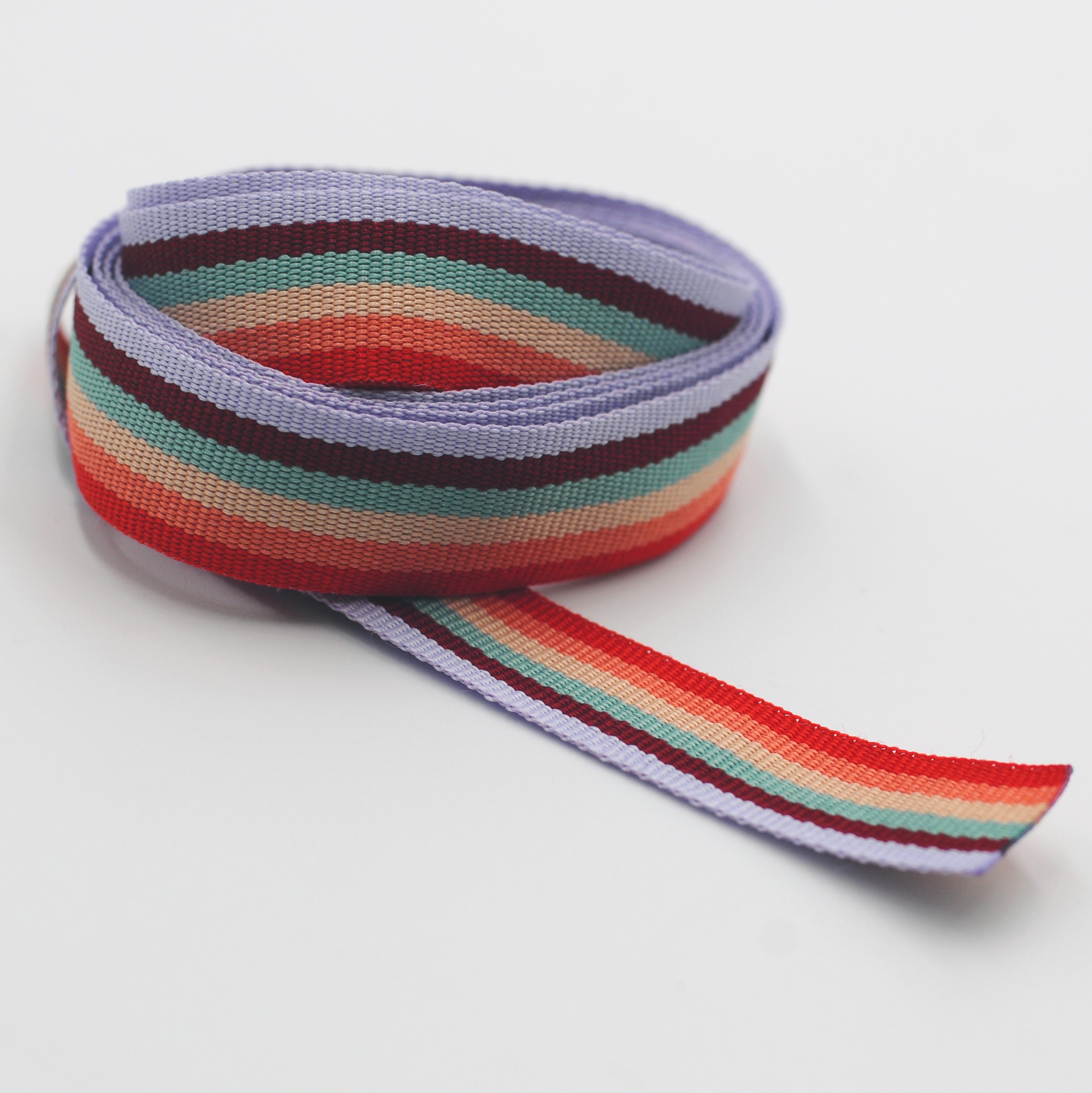 ruban fantaisie à bande multicolore arc-en-ciel SCF TISG 964-3 - Polyester - 20 mm